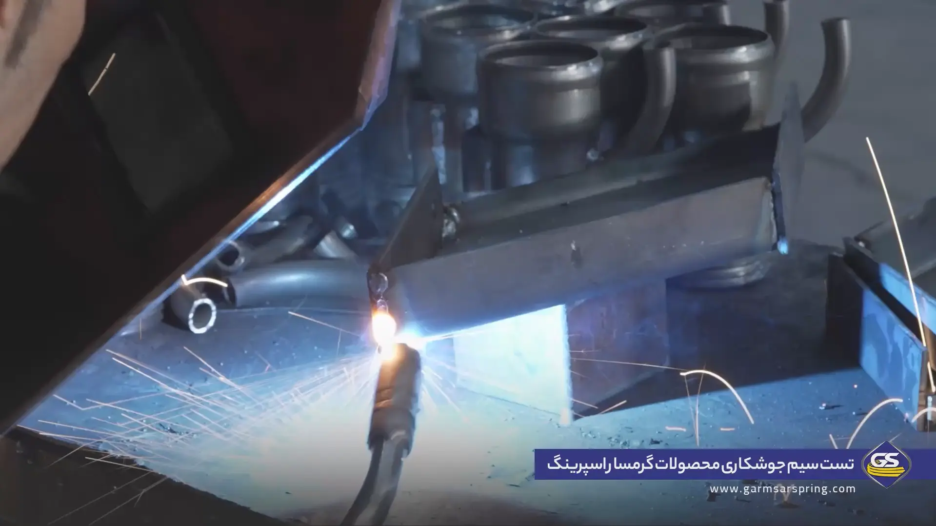 تست کیفیت جوش با سیم جوش کویر گرمسار اسپرینگ